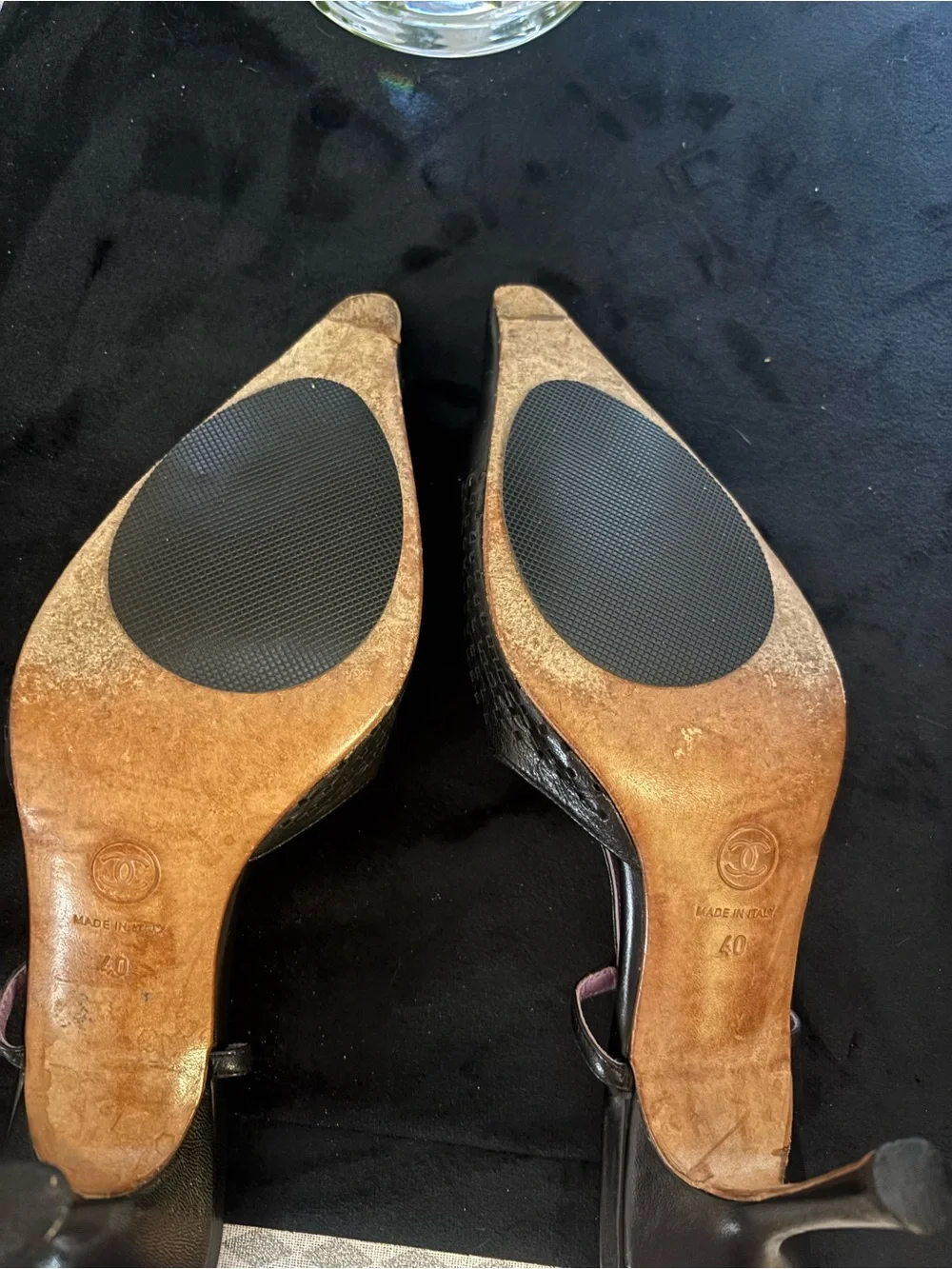 Jimmy Choo Brown Pointed Toe Knot-Trim Leather Pumps